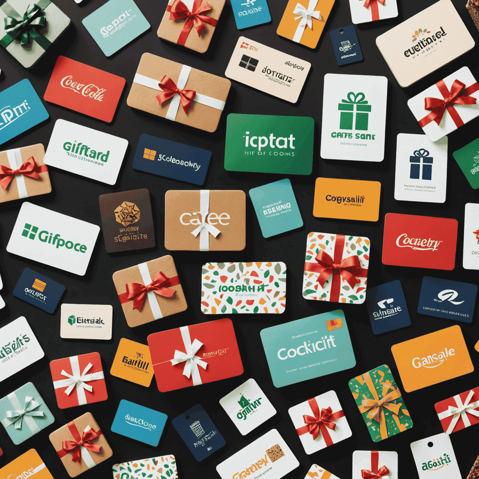 A collage of various digital gift cards and online shopping platforms, showcasing the diversity of options available for instant gifting and e-commerce